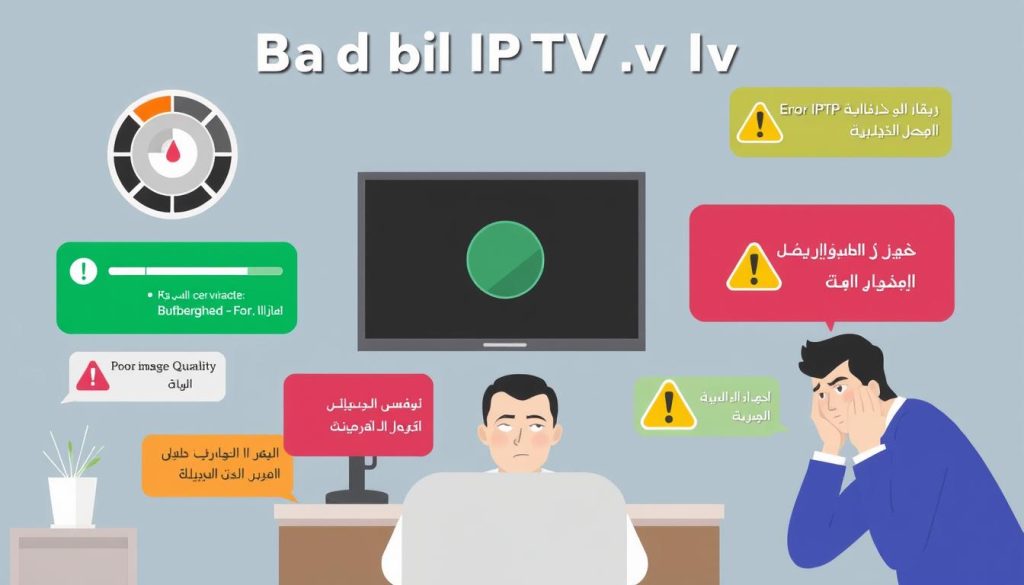 المشاكل الشائعة في خدمات IPTV السيئة