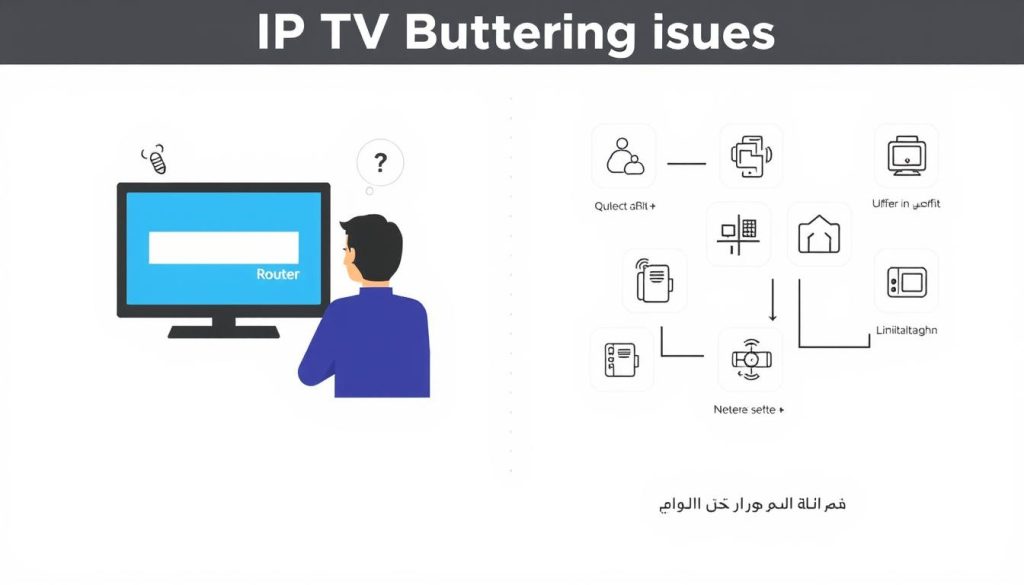 توضيح لمشكلة التقطيع اثناء مشاهدة خدمة IPTV مع عرض للأسباب الرئيسية
