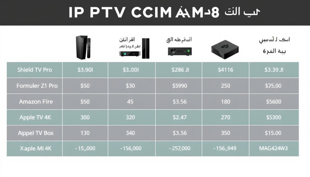 مقارنة أسعار أجهزة IPTV المختلفة
