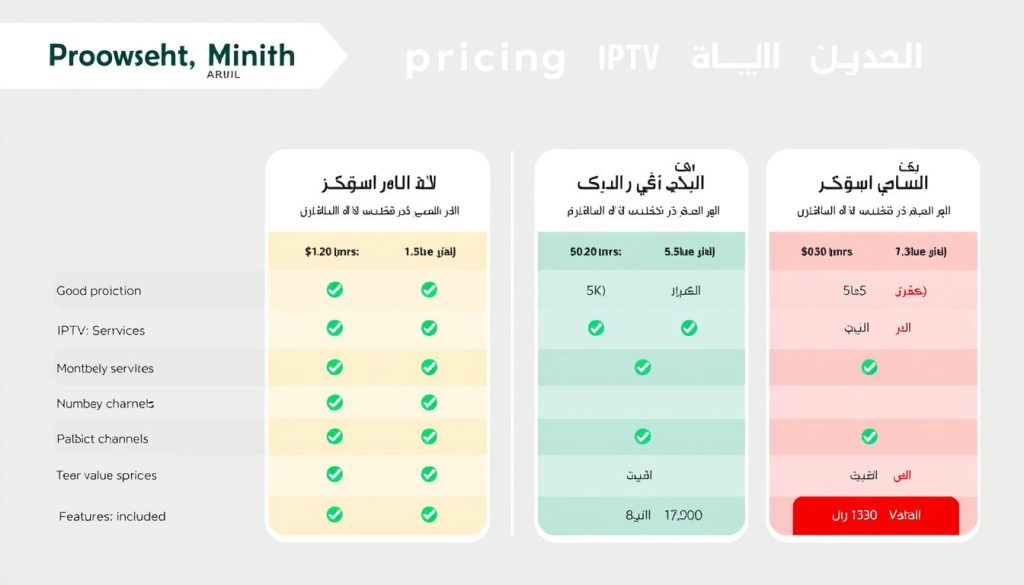 مقارنة بين أسعار وقيمة خدمات IPTV المختلفة