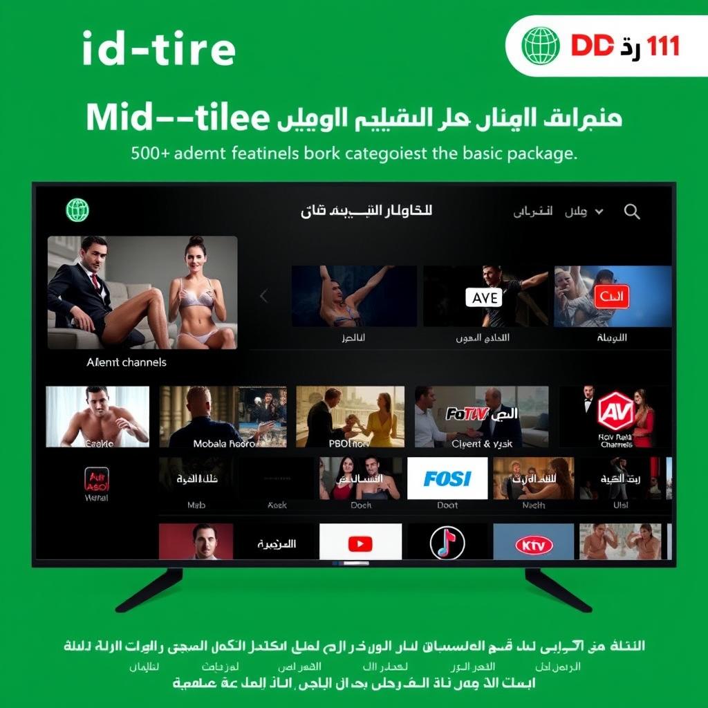 باقة IPTV متوسطة للبالغين مع واجهة متطورة