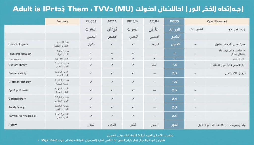 مقارنة شاملة بين أشهر مزودي خدمة IPTV للبالغين في العالم العربي