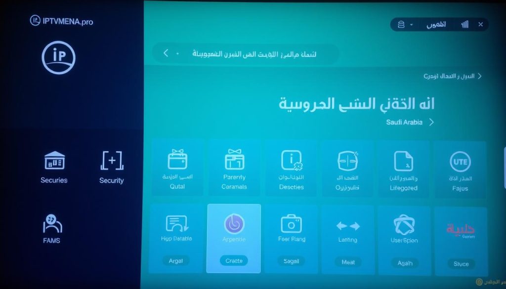 واجهة خدمة IPTVMENA.pro كمثال على خدمة IPTV آمنة للبالغين في السعودية