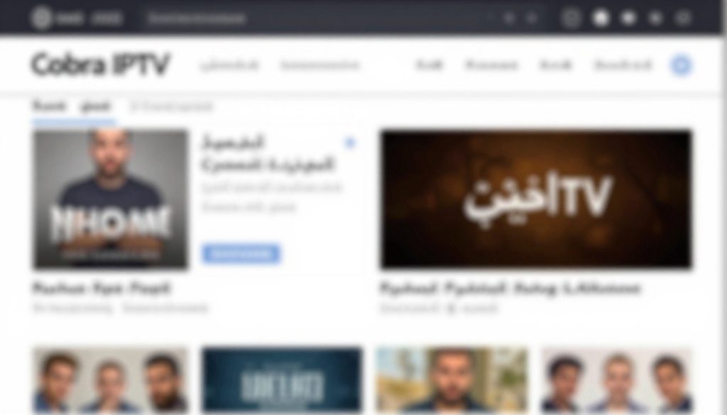 واجهة متجر كوبرا تعرض قنوات البالغين الاباحية مع تمويه المحتوى الحساس