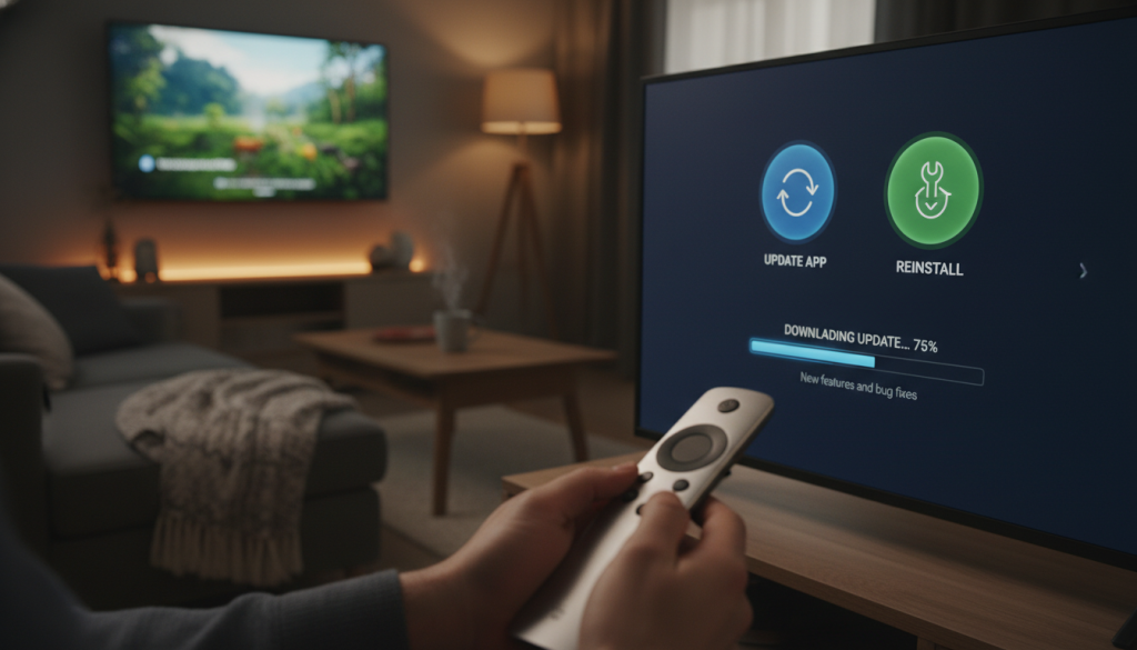 تحديث وإعادة تثبيت تطبيق IPTV