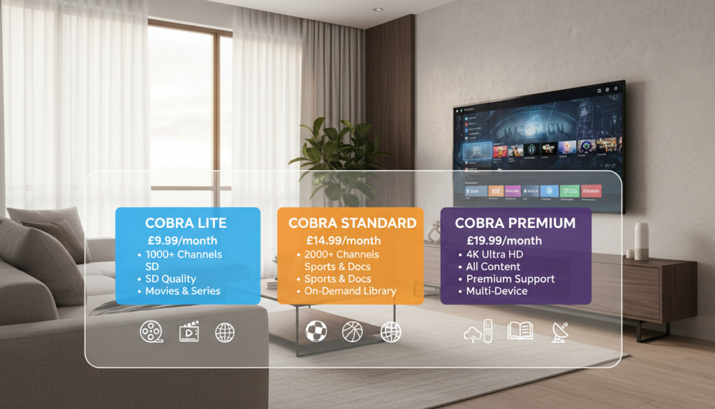 مقارنة باقات اشتراكات كوبرا IPTV