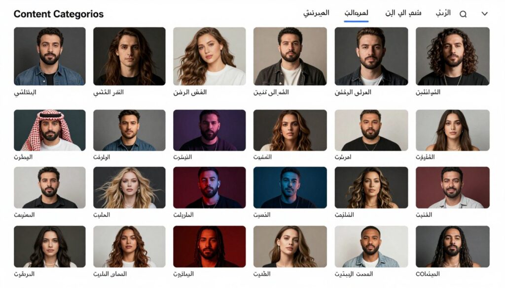 تصنيفات محتوى الكبار المتاحة