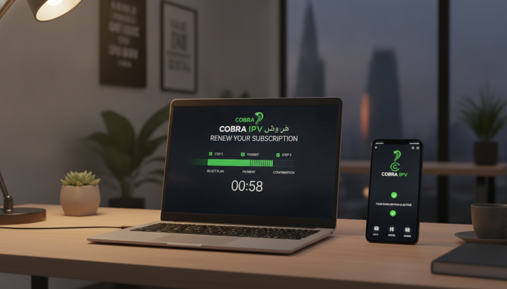 تجديد اشتراك كوبرا خلال دقائق معدودة